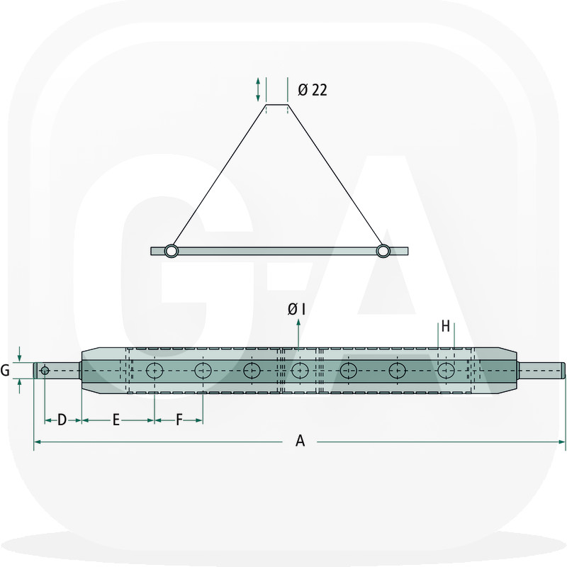Barre trous tracteur